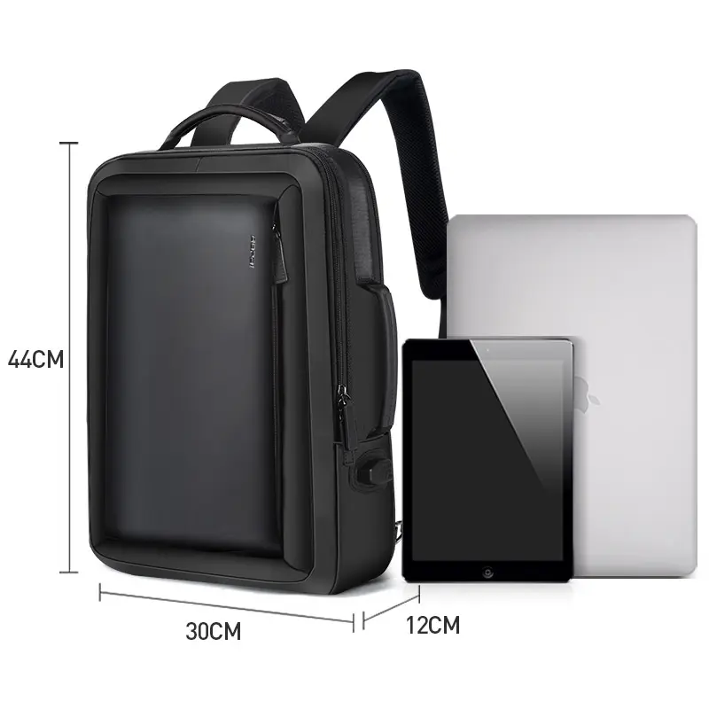 BOPAI 15.6'' USB-s SLIM laptop hátizsák, hátitáska fekete (751-006551)