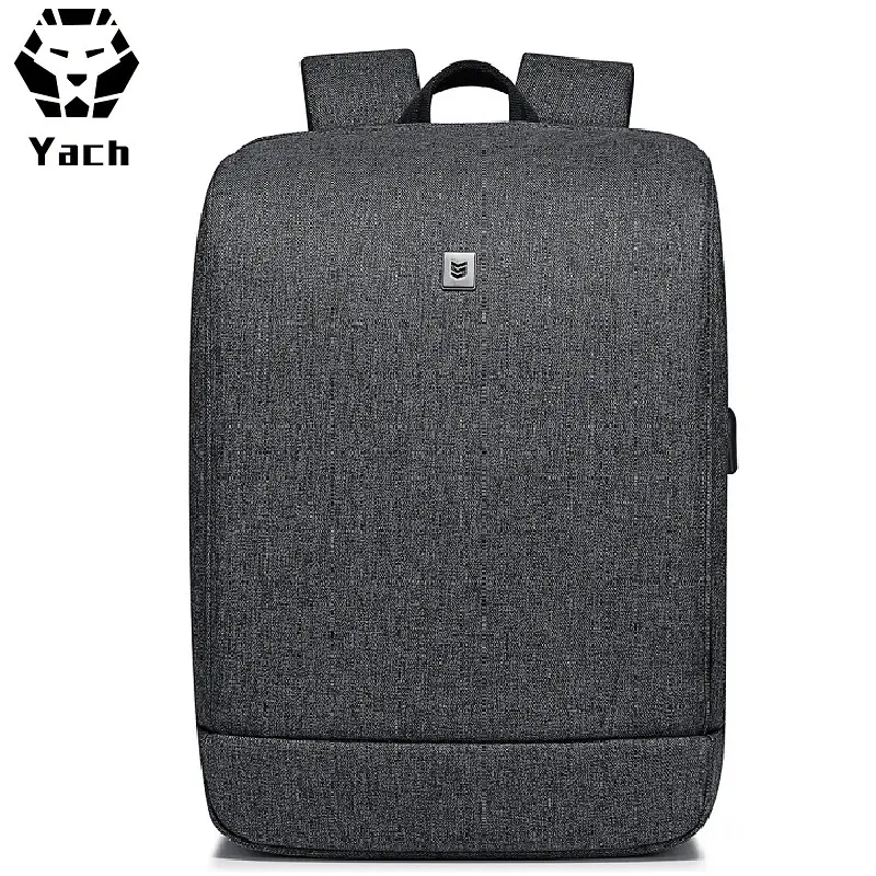 YACH 15.6'' USB-s laptop hátizsák, hátitáska sötétszürke (2052-DARKGREY)