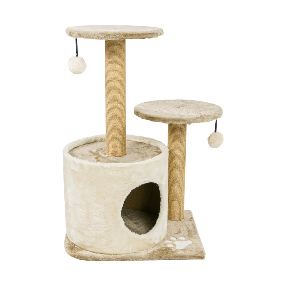 Macskabútor, macskafa többszintes bézs-világosbarna színben 70cm (ST-079-BEIGE-LIGHTBROWN) kaparófa