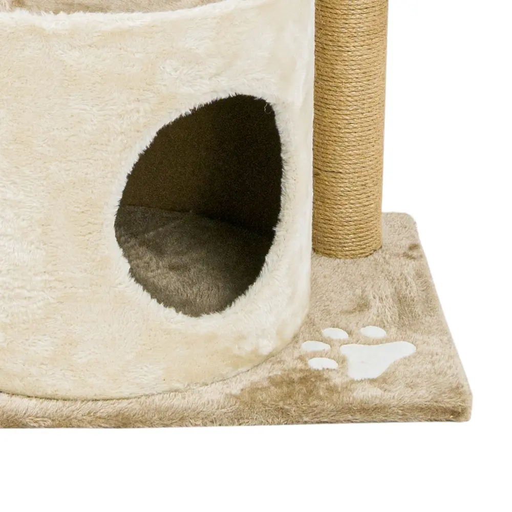 Macskabútor, macskafa többszintes bézs-világosbarna színben 70cm (ST-079-BEIGE-LIGHTBROWN) kaparófa