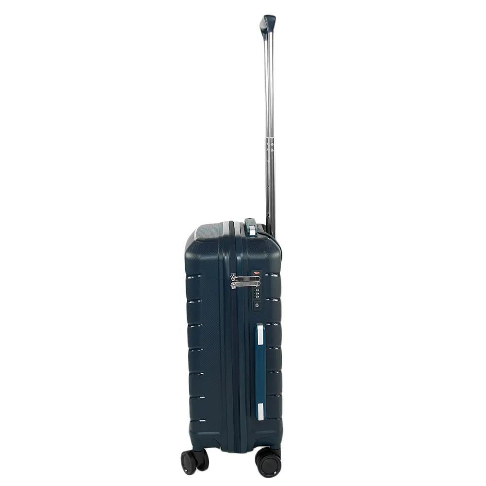 Háromrészes bőrönd, gurulós bőrönd szett 3 darabos (45L, 72L, 105L) indigókék színben (ST-BR-PP01-INDIGO-BLUE) 3 db-os