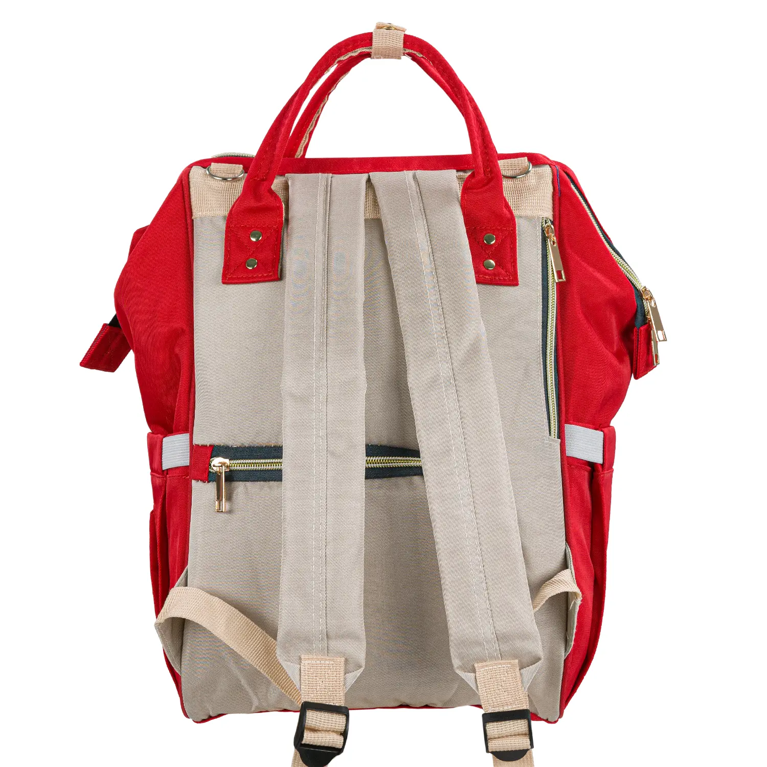 Pelenkázó hátizsák, hátitáska piros-szürke színben (ST-MB-JA1911-118-RED-GRAY) pelenkázótáska