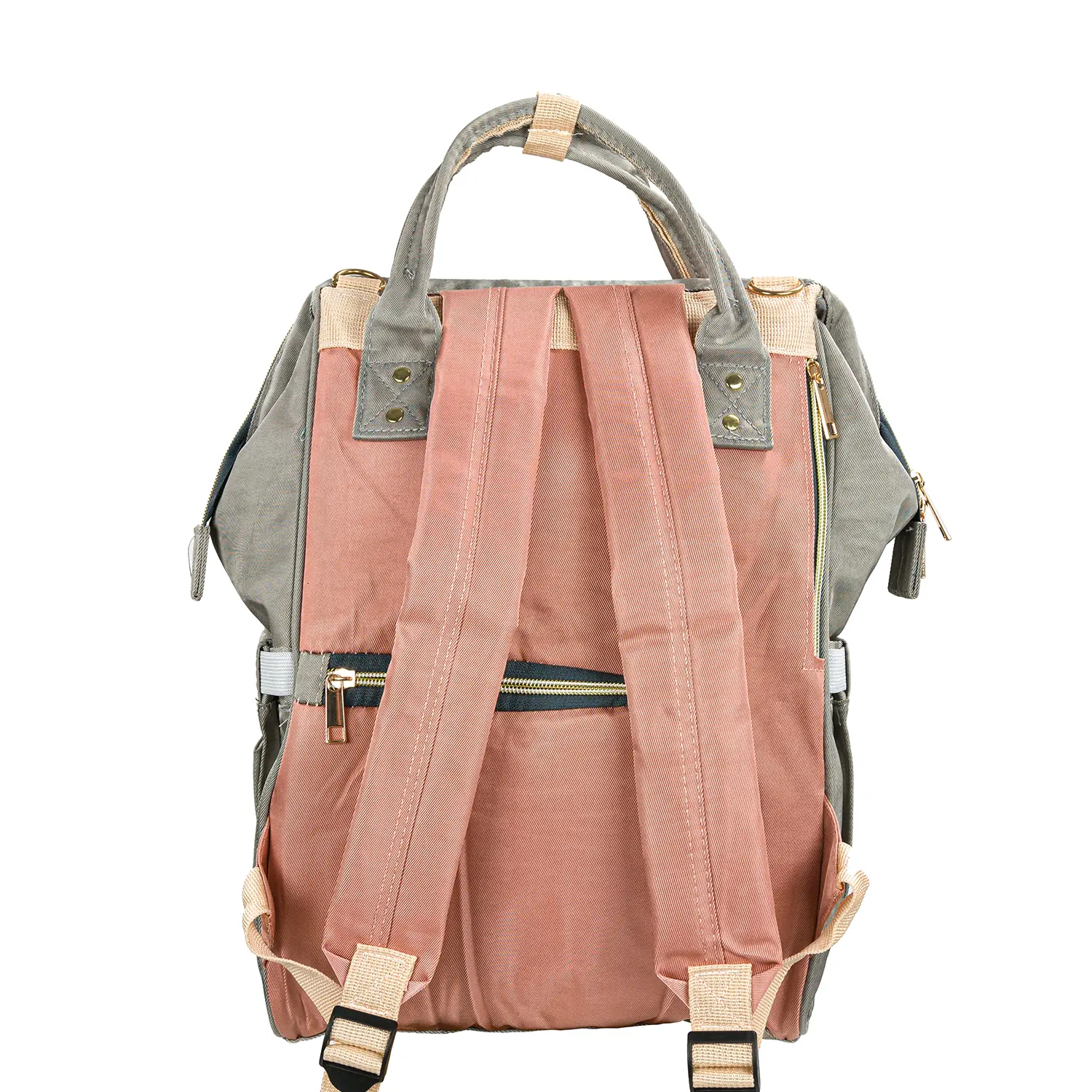 Pelenkázó hátizsák, hátitáska szürke-rózsaszín színben (ST-MB-JA1911-118-GRAY-PINK) pelenkázótáska