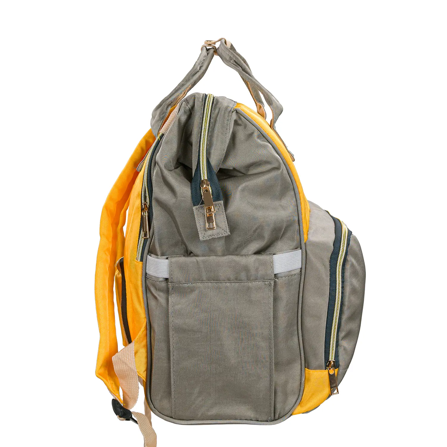 Pelenkázó hátizsák, hátitáska szürke-sárga színben (ST-MB-JA1911-118-GRAY-YELLOW) pelenkázótáska