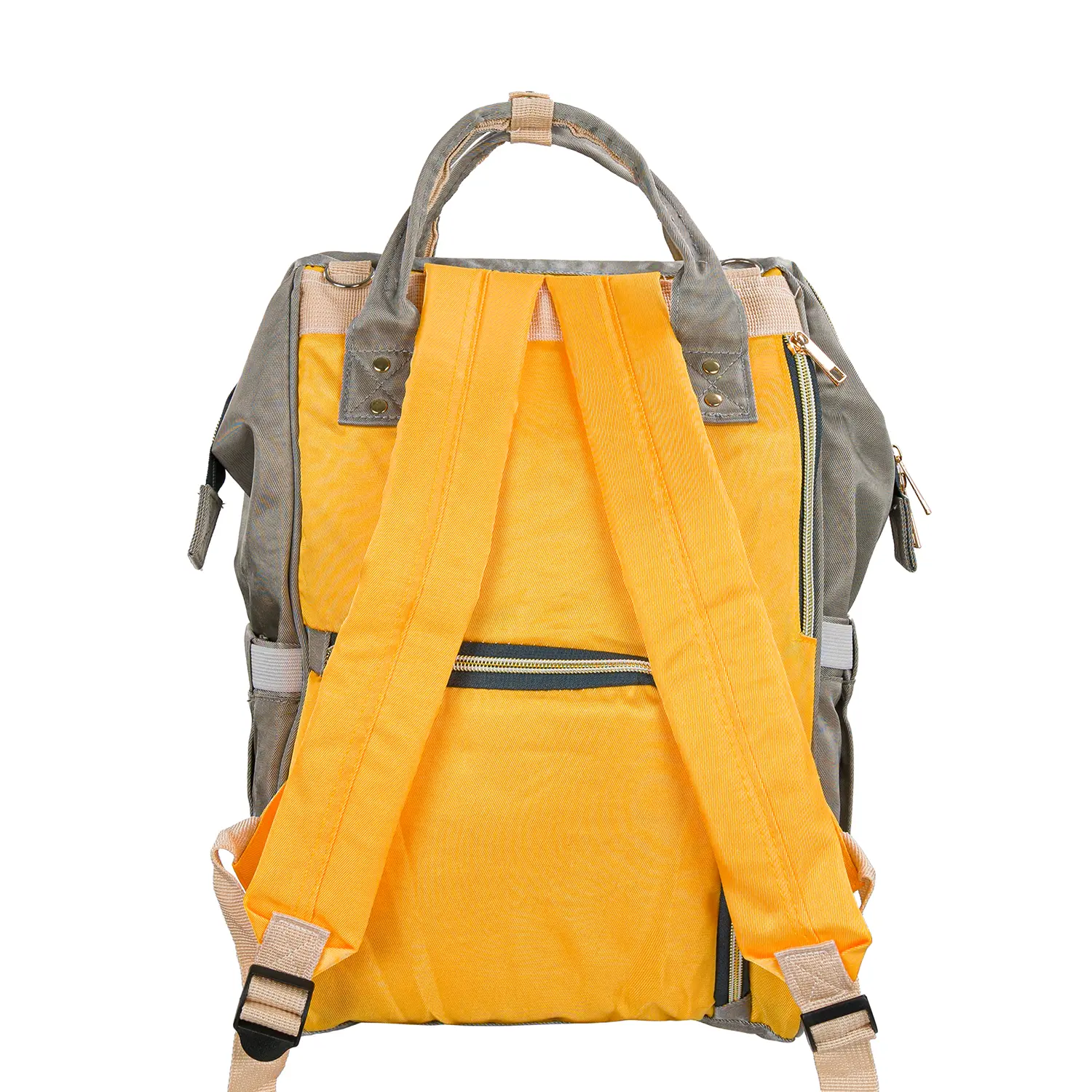 Pelenkázó hátizsák, hátitáska szürke-sárga színben (ST-MB-JA1911-118-GRAY-YELLOW) pelenkázótáska