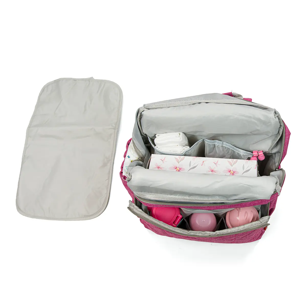 Pelenkázó hátizsák, hátitáska rózsaszín színben (ST-MB-608-PINK) pelenkázótáska