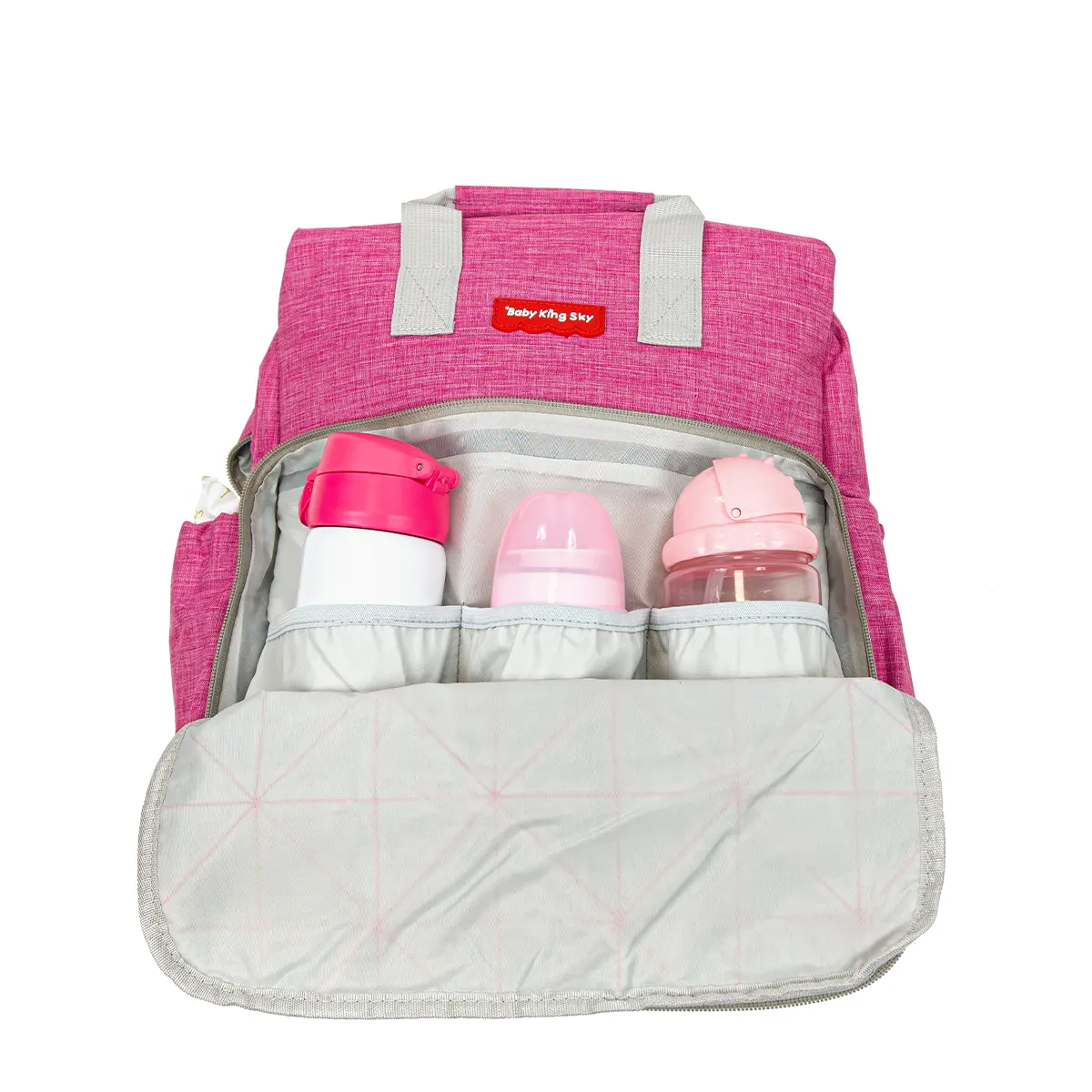 Pelenkázó hátizsák, hátitáska rózsaszín színben (ST-MB-608-PINK) pelenkázótáska