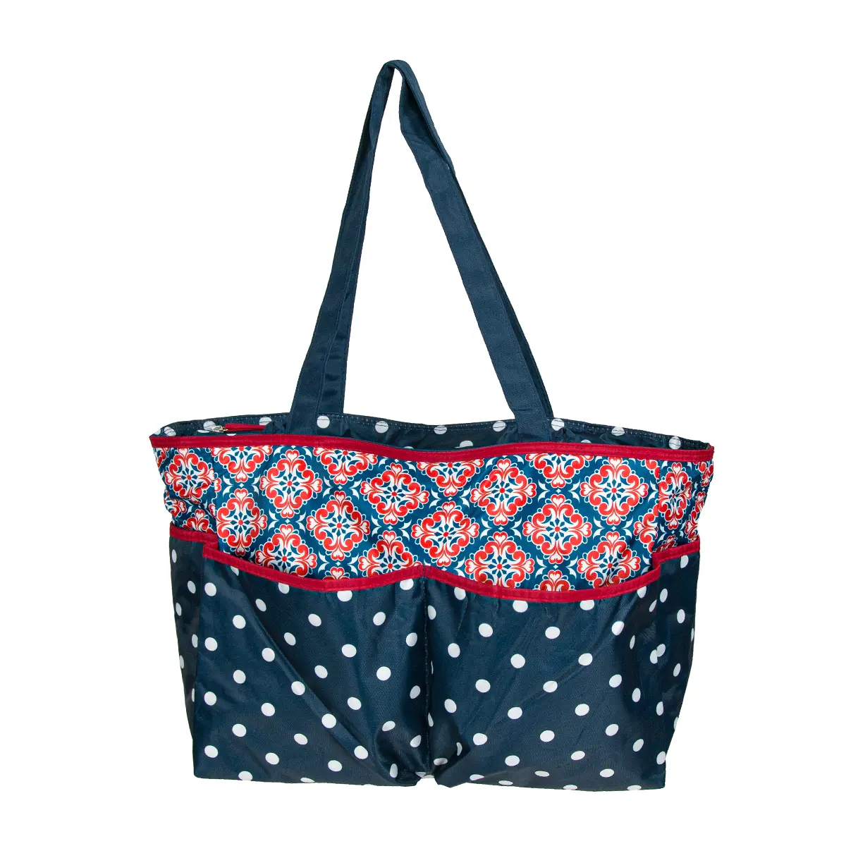 Pelenkázó válltáska, táska 3 darabos kék-piros színben mintával (ST-MB-5003AB-BLUE-RED) pelenkázótáska