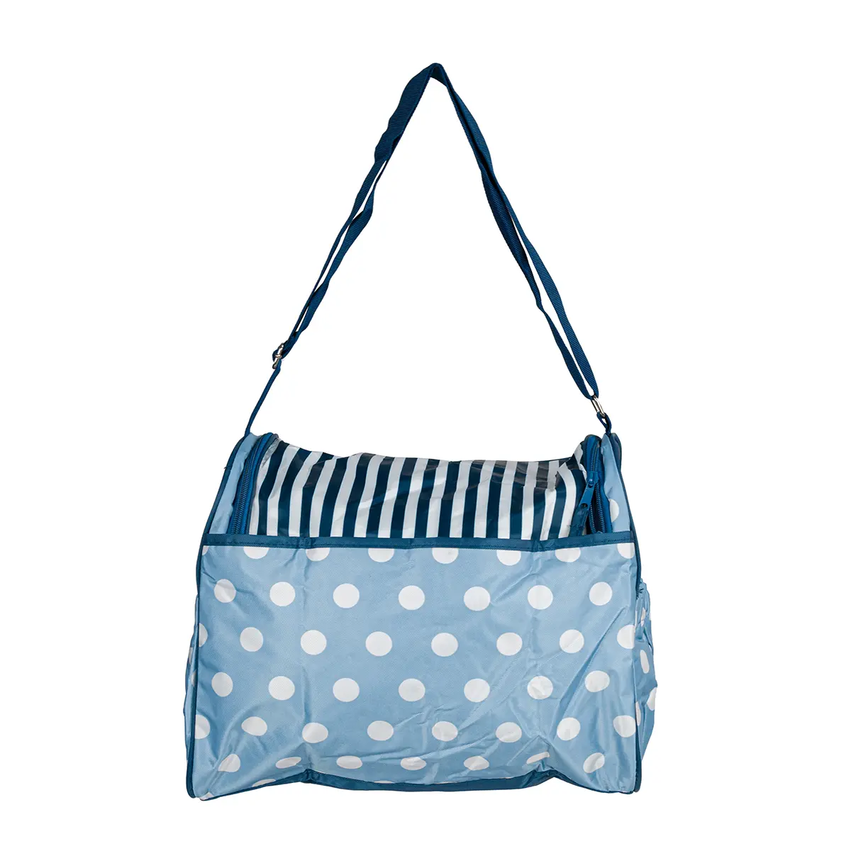 Pelenkázó válltáska, táska kék színben pöttyözött mintával (ST-MB-2160-BLUE) pelenkázótáska