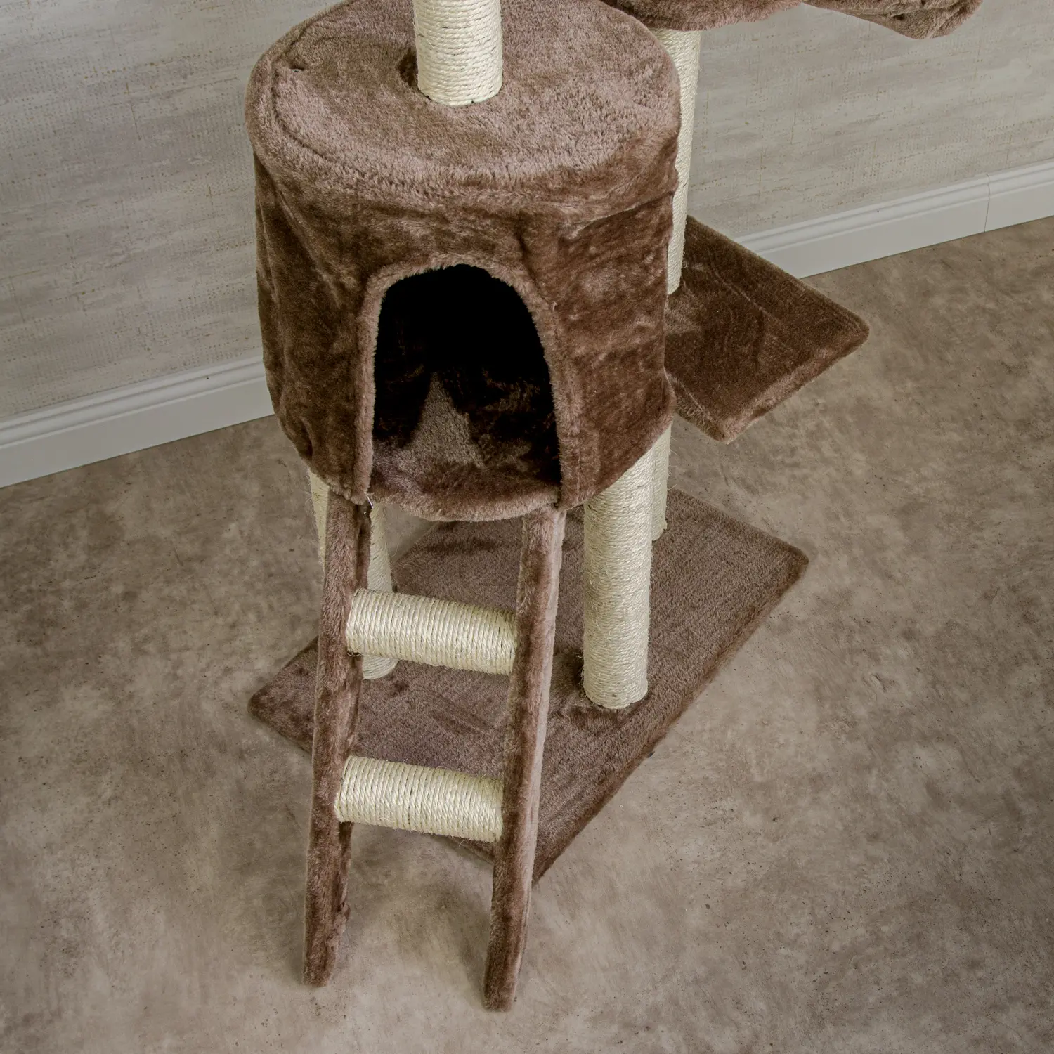 Macskabútor, macskafa sokszintes 138cm (ST138-LIGHTBROWN) kaparófa