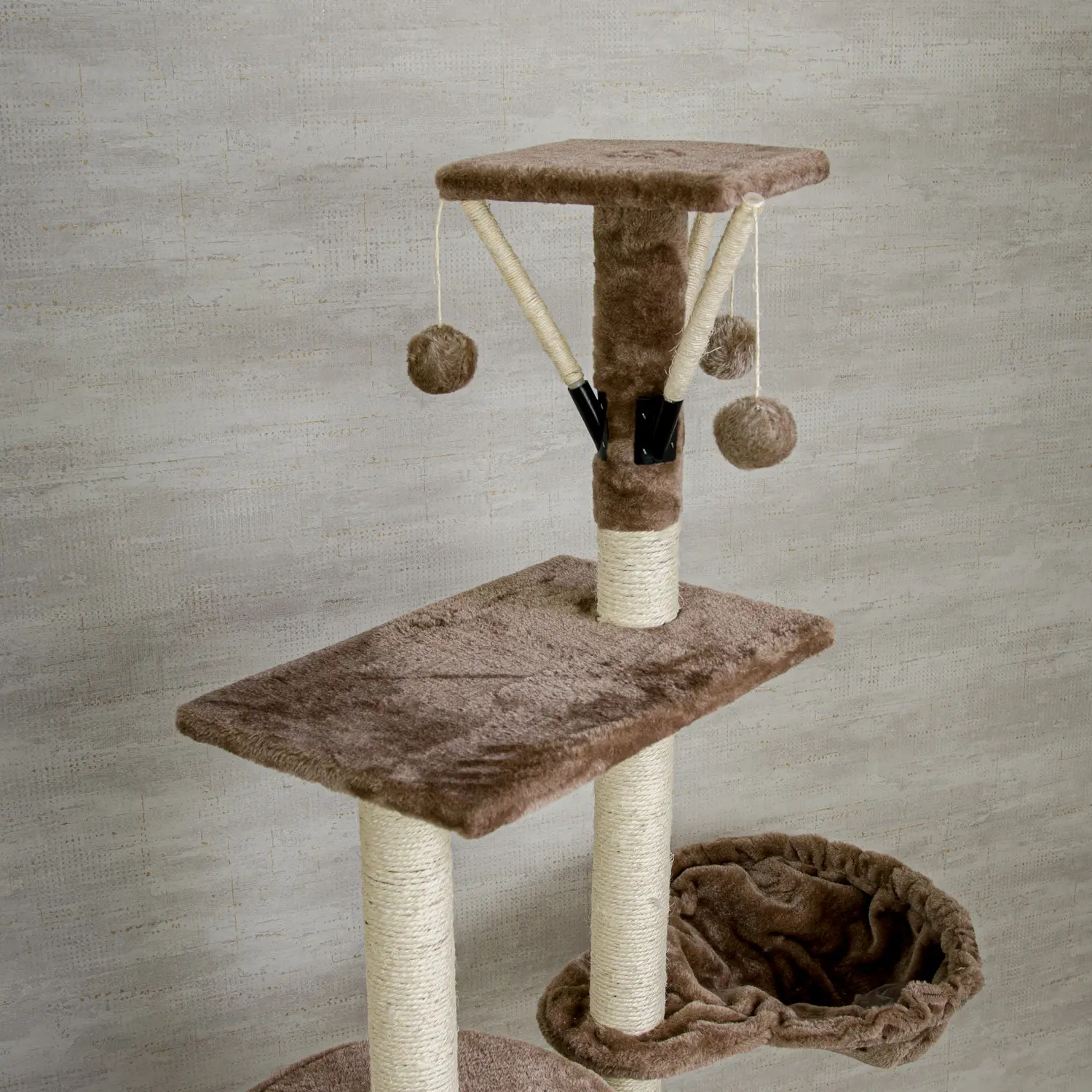 Macskabútor, macskafa sokszintes 138cm (ST138-LIGHTBROWN) kaparófa