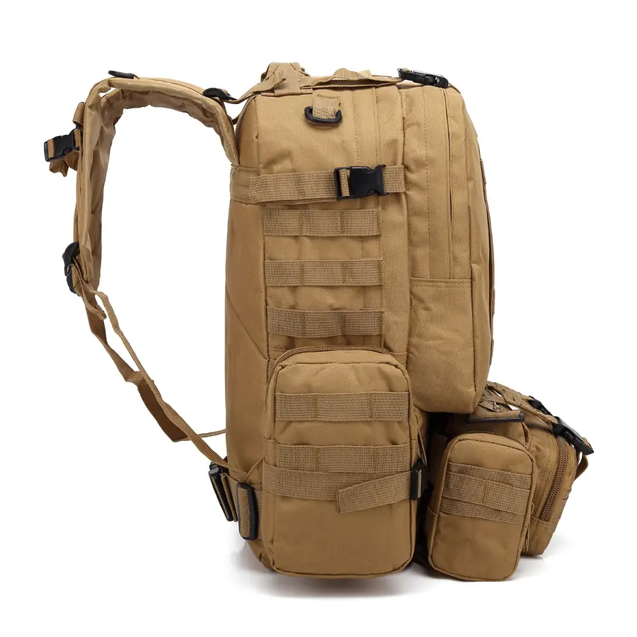 Military hátizsák, túrahátizsák, hátitáska háromrészes, 3db-os khaki (BL002-KHAKI)