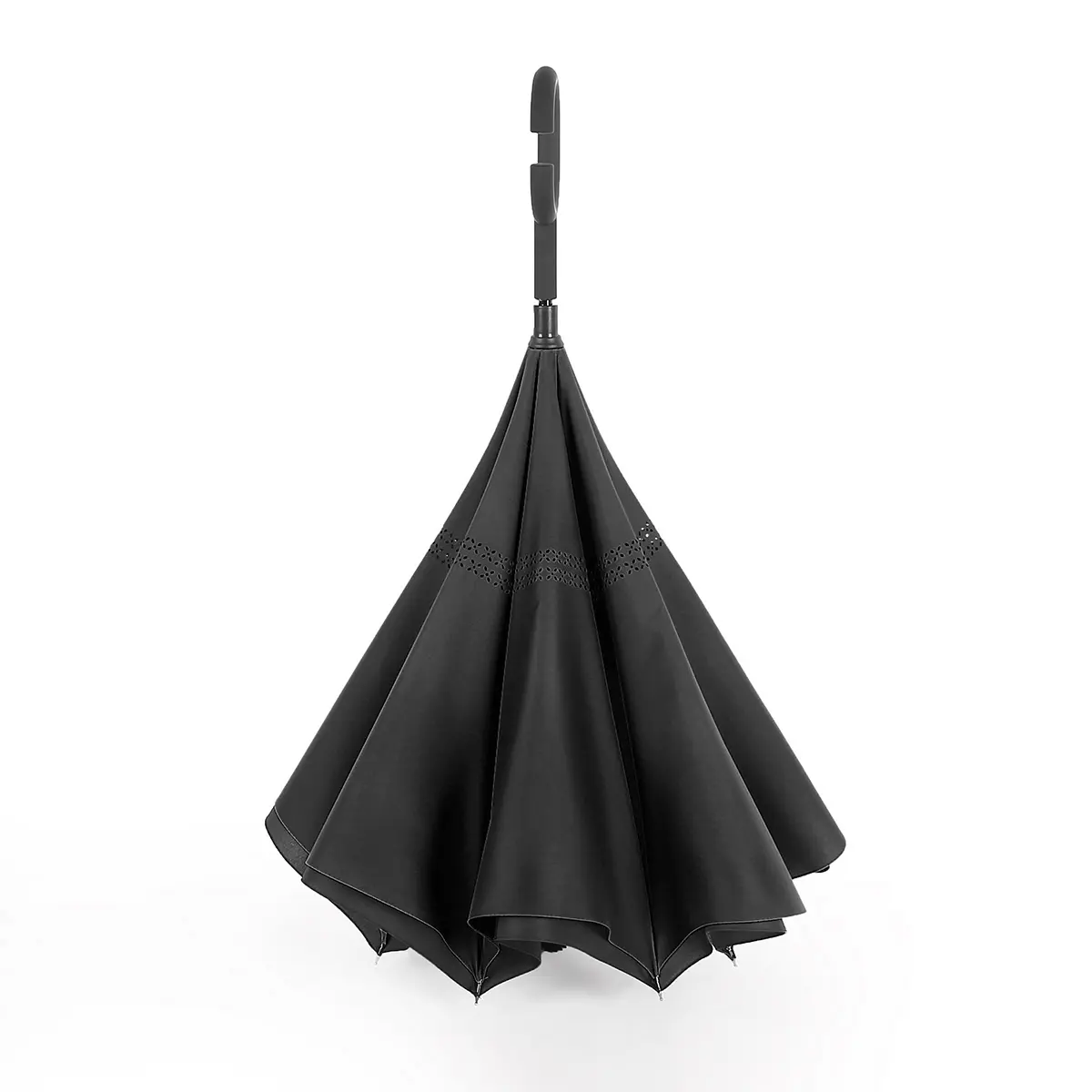 C nyakú esernyő fekete (UMB-D7)
