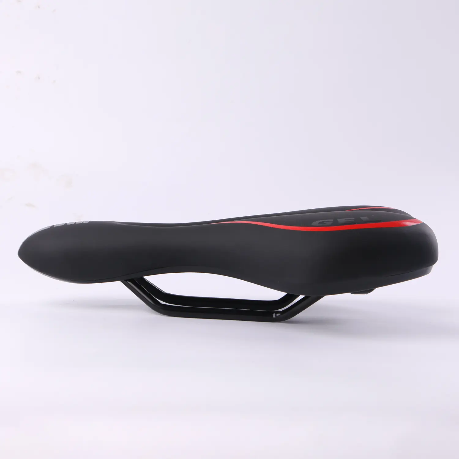 Bicikli nyereg, kerékpár ülés fekete-piros (6500-RED)