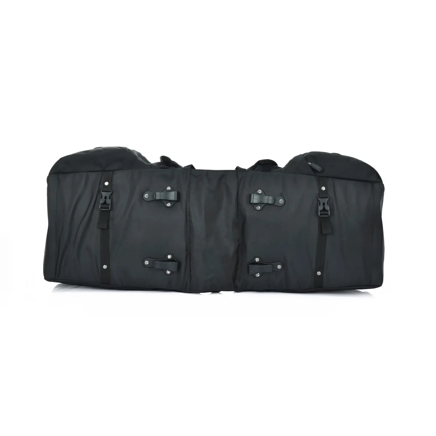 Dupla kerékpáros táska, biciklis táska csomagtartóra fekete (521-BLACK)