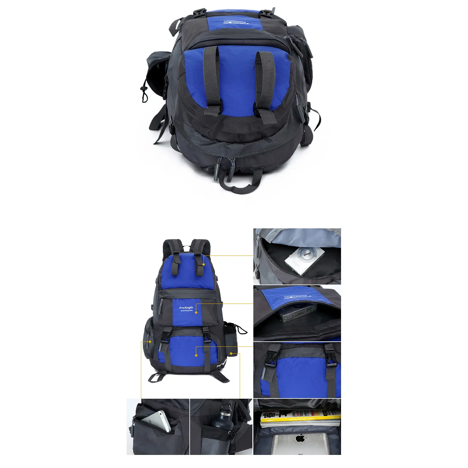 Túrahátizsák, táska 50L kék (FK0218-BLUE)