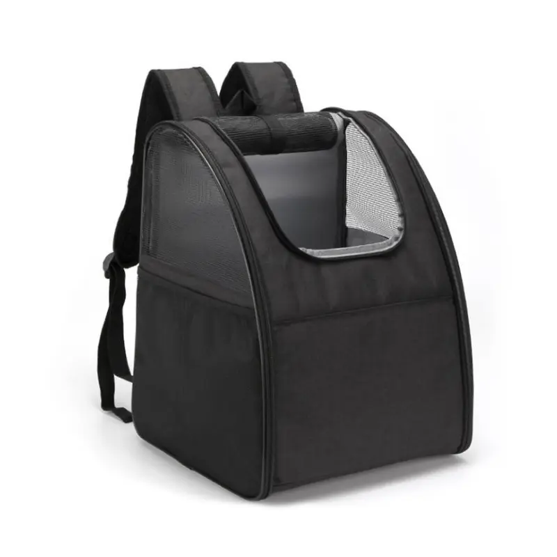 Kisállat hordozó táska, kutya, macska hátizsák fekete (pet-carrier-2-black)