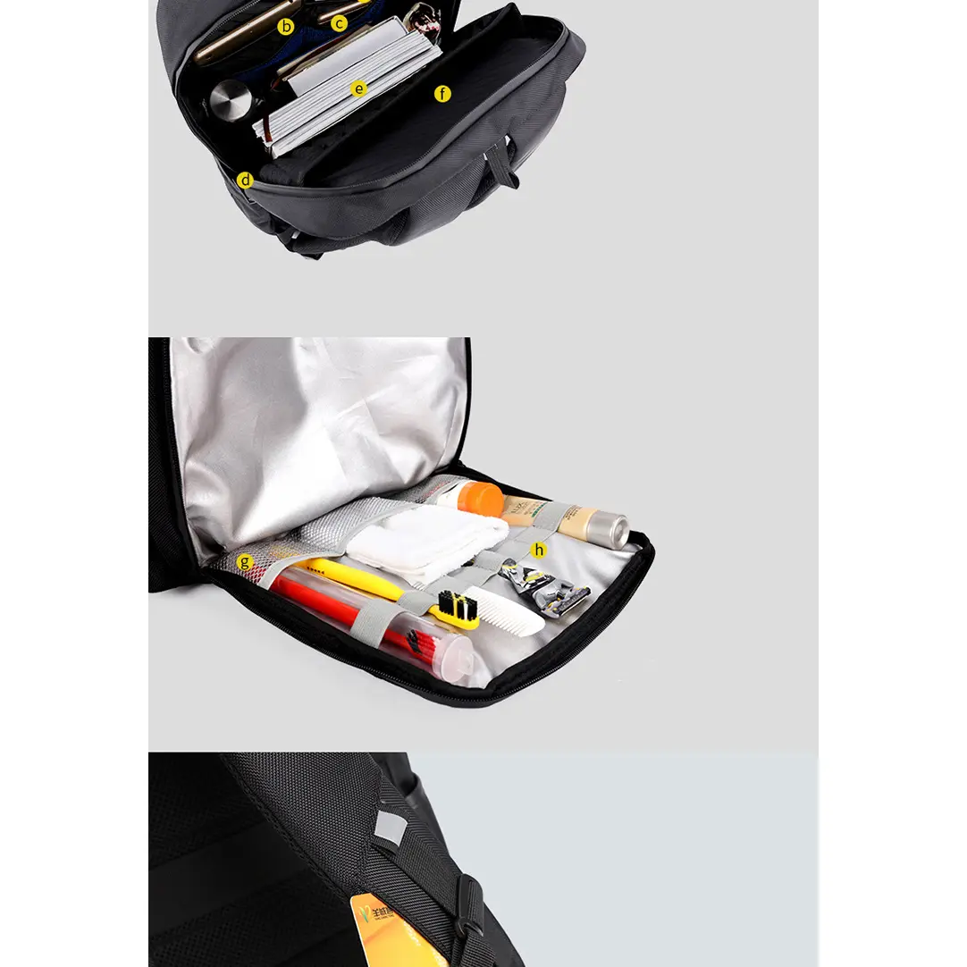 Arctic Hunter 15.6'' USB-s laptop hátizsák, hátitáska szürke színben vízálló (B00113C-GRAY)