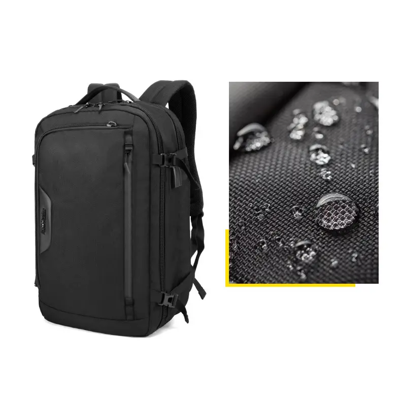 Arctic Hunter 15.6'' USB-s laptop hátizsák, hátitáska fekete színben vízálló (B00187-BLACK)