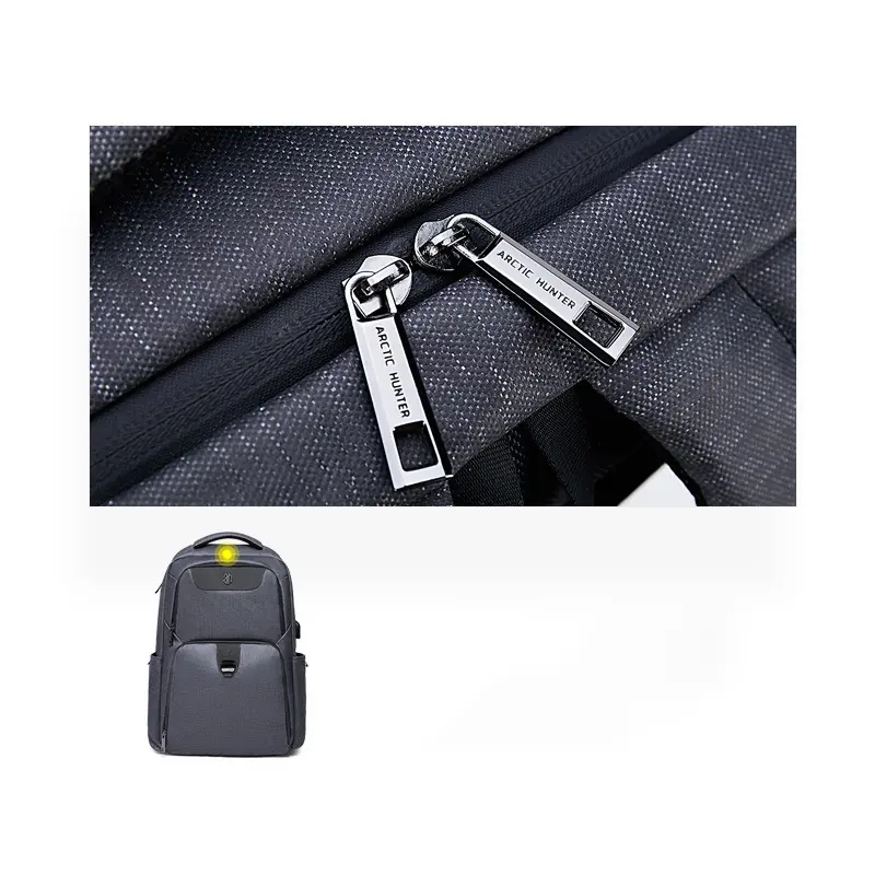 Arctic Hunter 17'' USB-s laptop hátizsák, hátitáska sötétszürke színben vízálló (B00266-DARK-GREY)