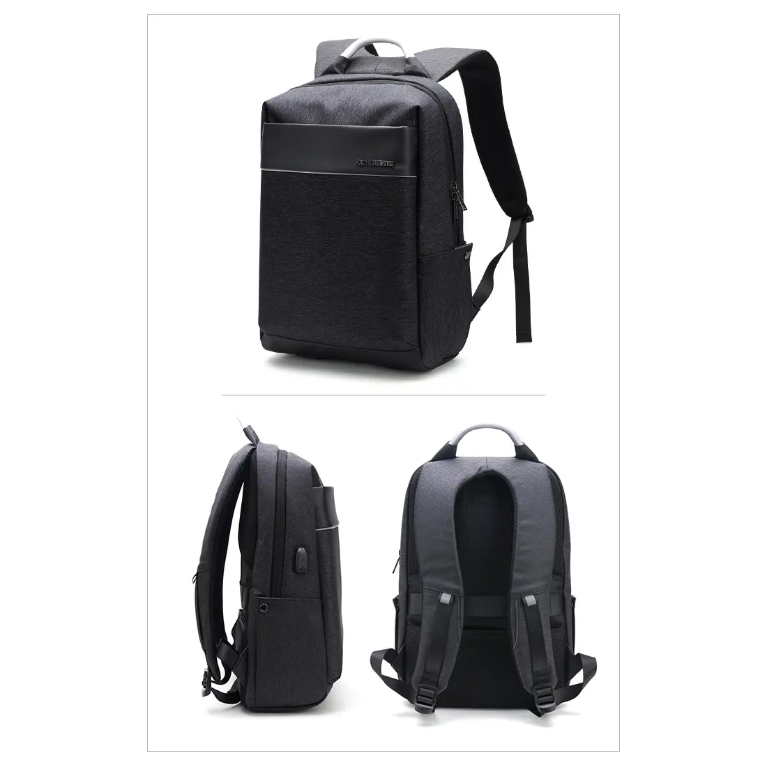 Arctic Hunter 15.6'' USB-s laptop hátizsák, hátitáska szürke színben vízálló (B00218-GREY)