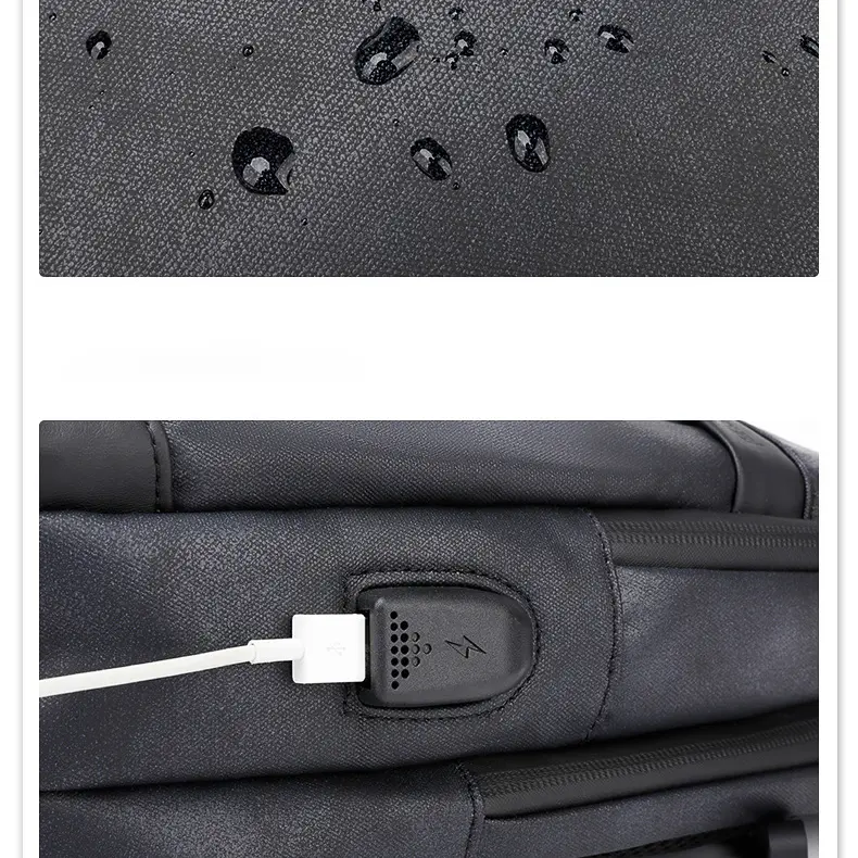 Arctic Hunter USB-s egypántos hátizsák, hátitáska, válltáska fekete színben vízálló (XB00090-BLACK)
