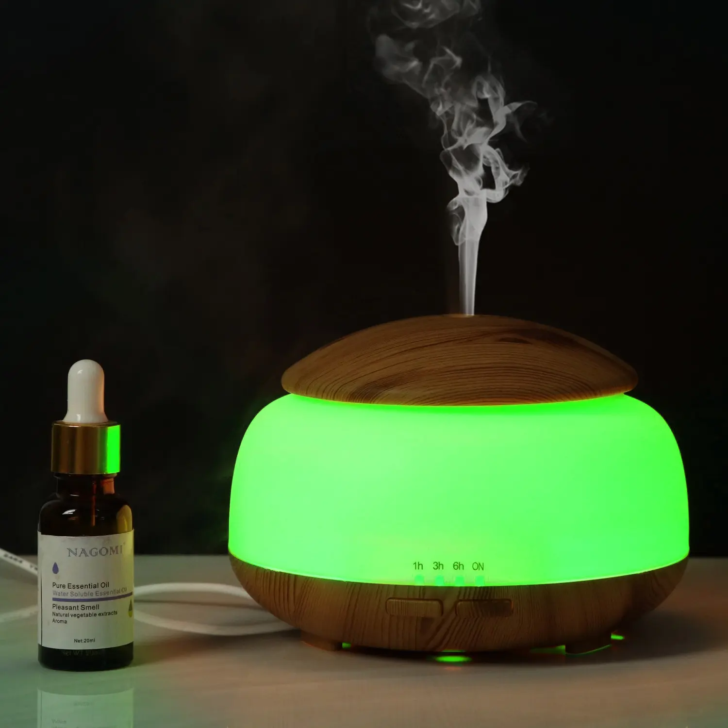 Párásító, aroma diffúzor készülék 300ml világosbarna színben (YX-300-LIGHT-WOOD) ultrahangos