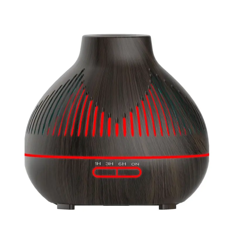 Párásító, aroma diffúzor készülék 400ml sötétbarna színben (YX-134-DARK-WOOD) ultrahangos