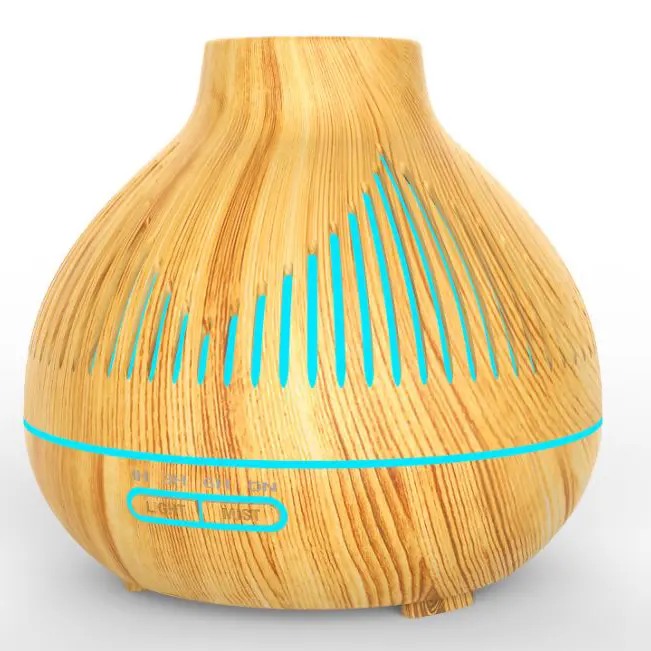 Párásító, aroma diffúzor készülék 400ml világosbarna színben (YX-134-LIGHT-WOOD) ultrahangos