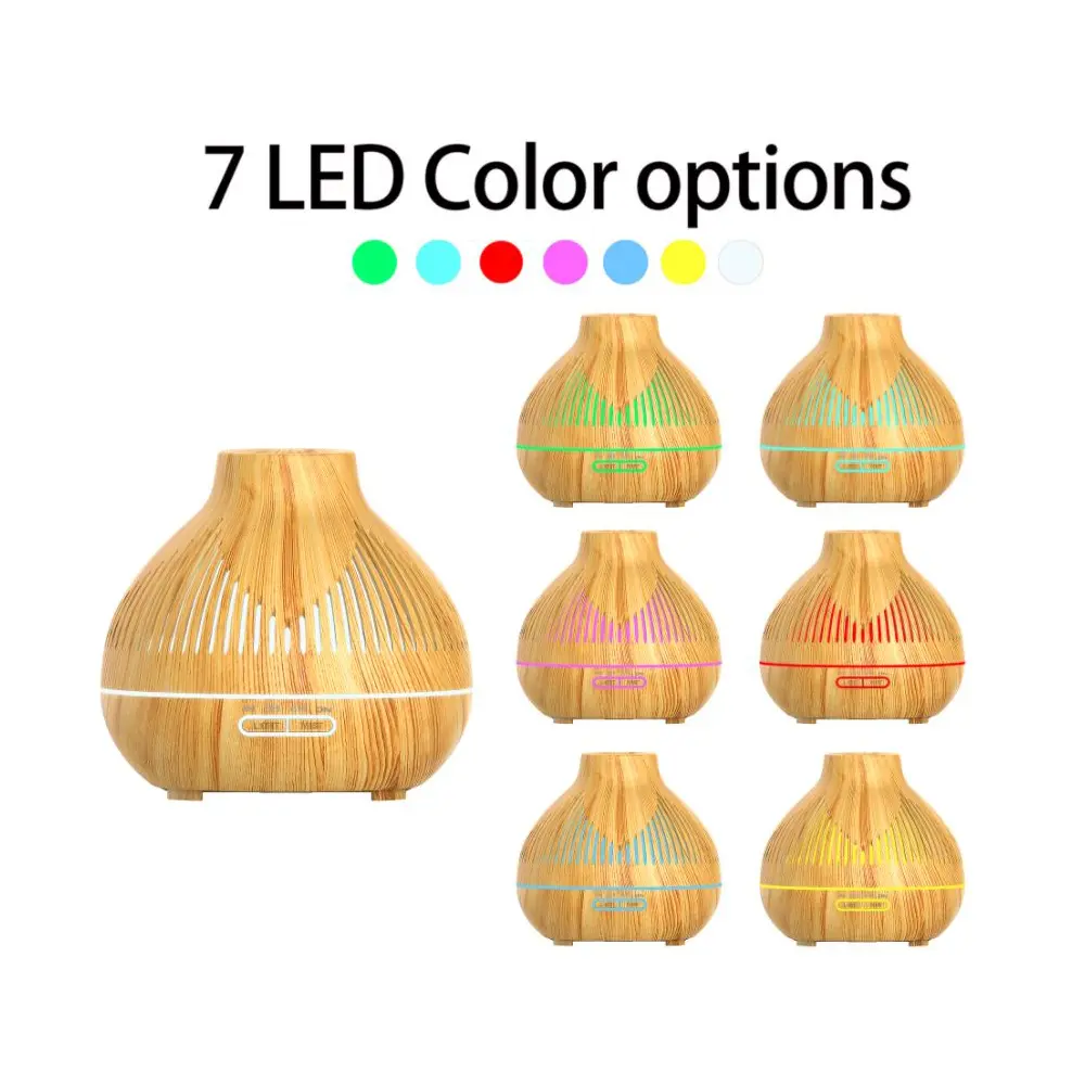 Párásító, aroma diffúzor készülék 400ml világosbarna színben (YX-134-LIGHT-WOOD) ultrahangos