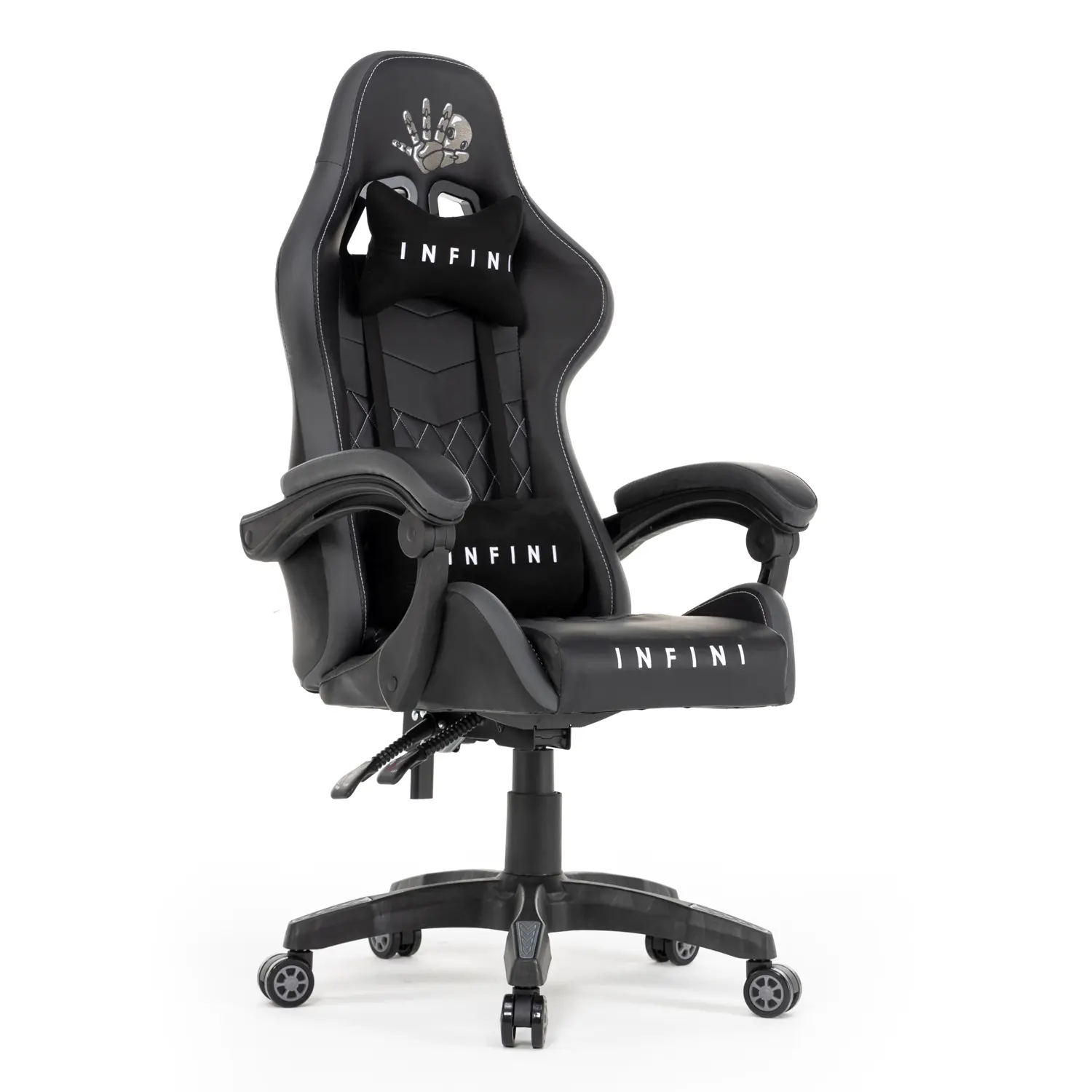 Gamer szék, forgószék fekete-szürke (INFINI-FIVE-BLACK-GR)
