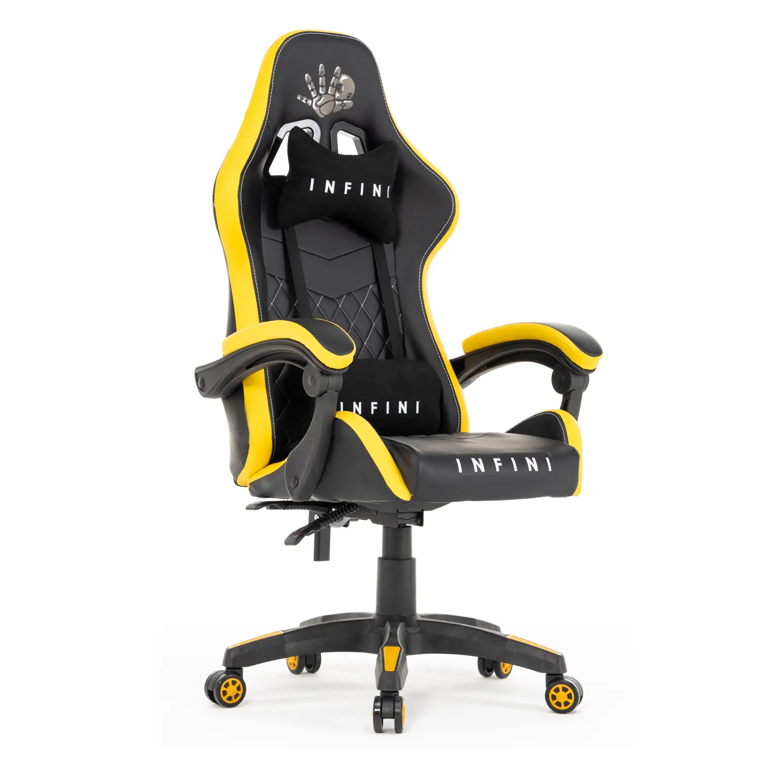 Gamer szék, forgószék fekete-sárga (INFINI-FIVE-BLACK-YELLOW)