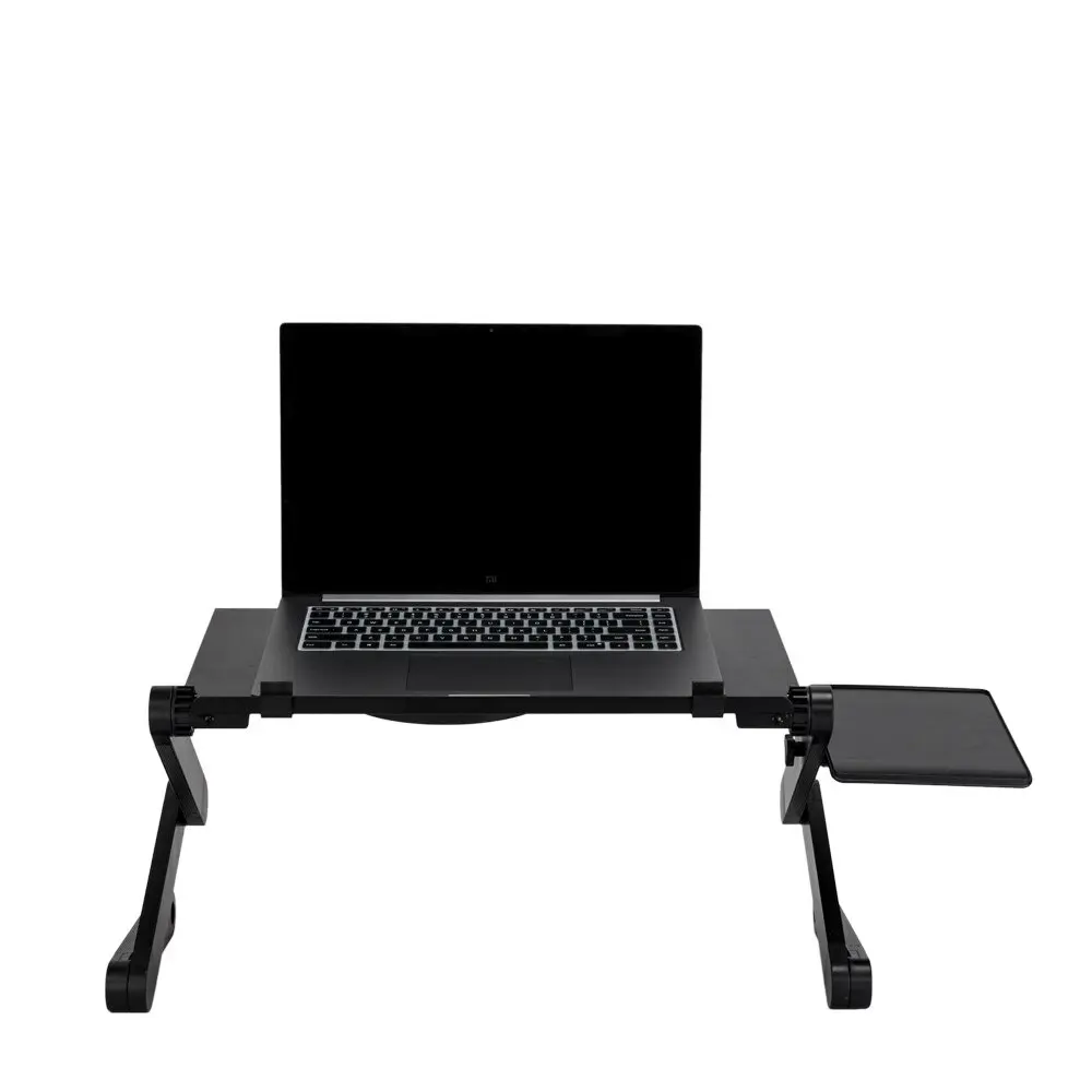 Összecsukható laptop asztal, állvány egérpaddal, hűtőventilátorral fekete (laptop-desk-3-black-803)