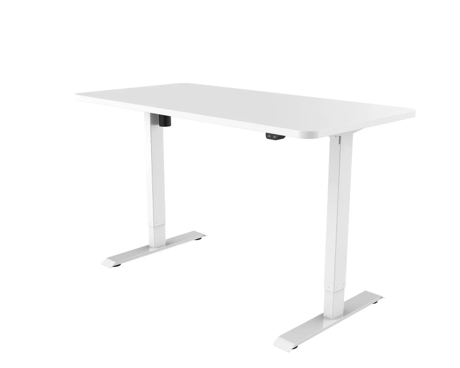Elektromosan állítható magasságú íróasztal fehér láb, fehér lap 140x70cm (ET114E-N-WHITE/WHITE)