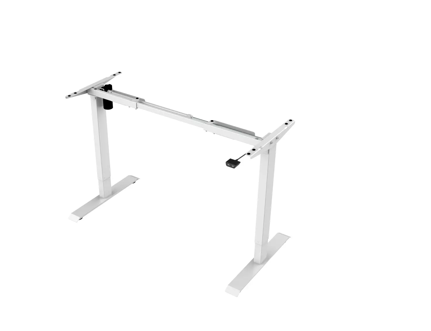 Elektromosan állítható magasságú íróasztal fehér láb, fehér lap 140x70cm (ET114E-N-WHITE/WHITE)