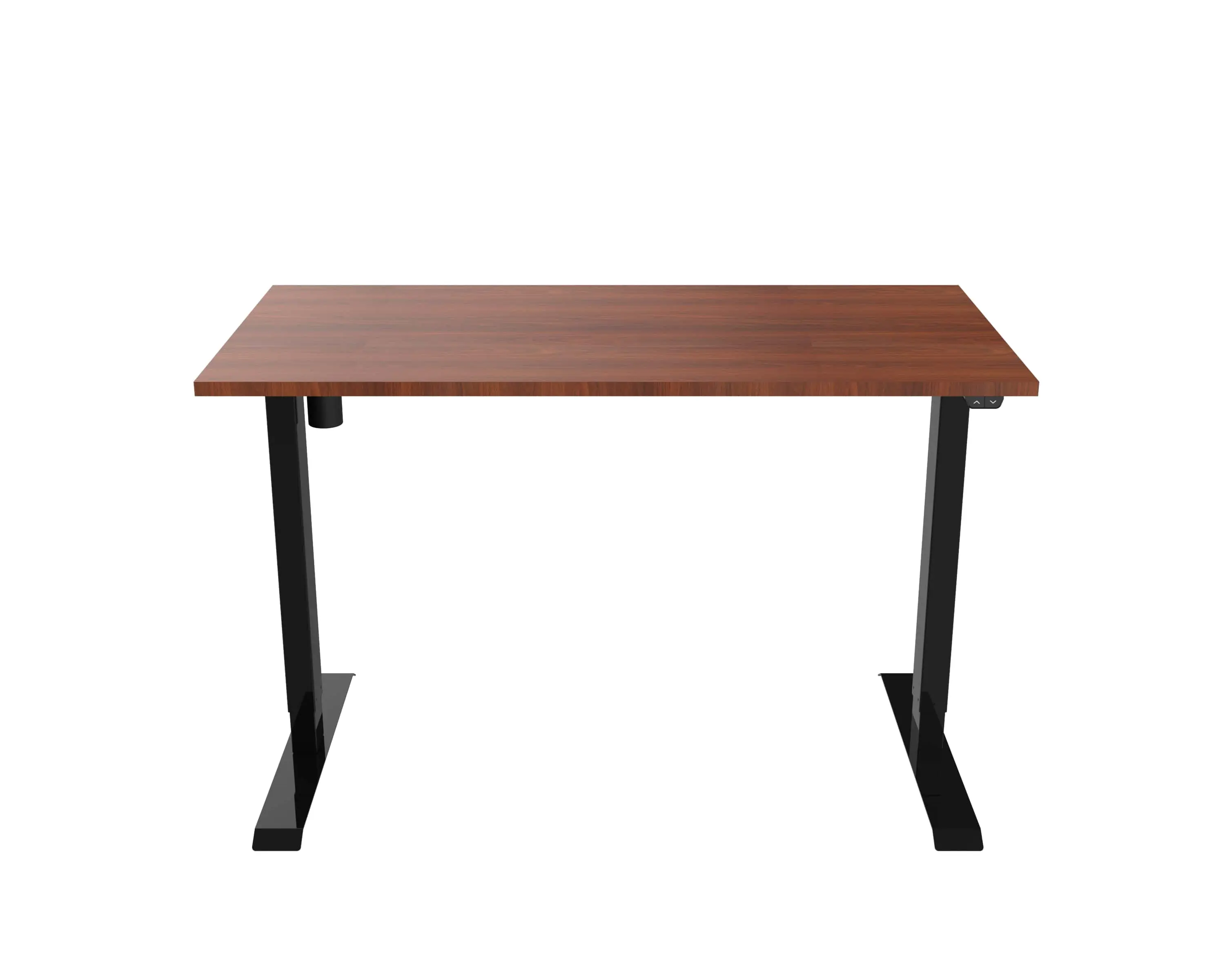 Elektromosan állítható magasságú íróasztal fekete láb, mahagóni lap 140x70cm (ET114E-N-BLACK/MAHAGONI)