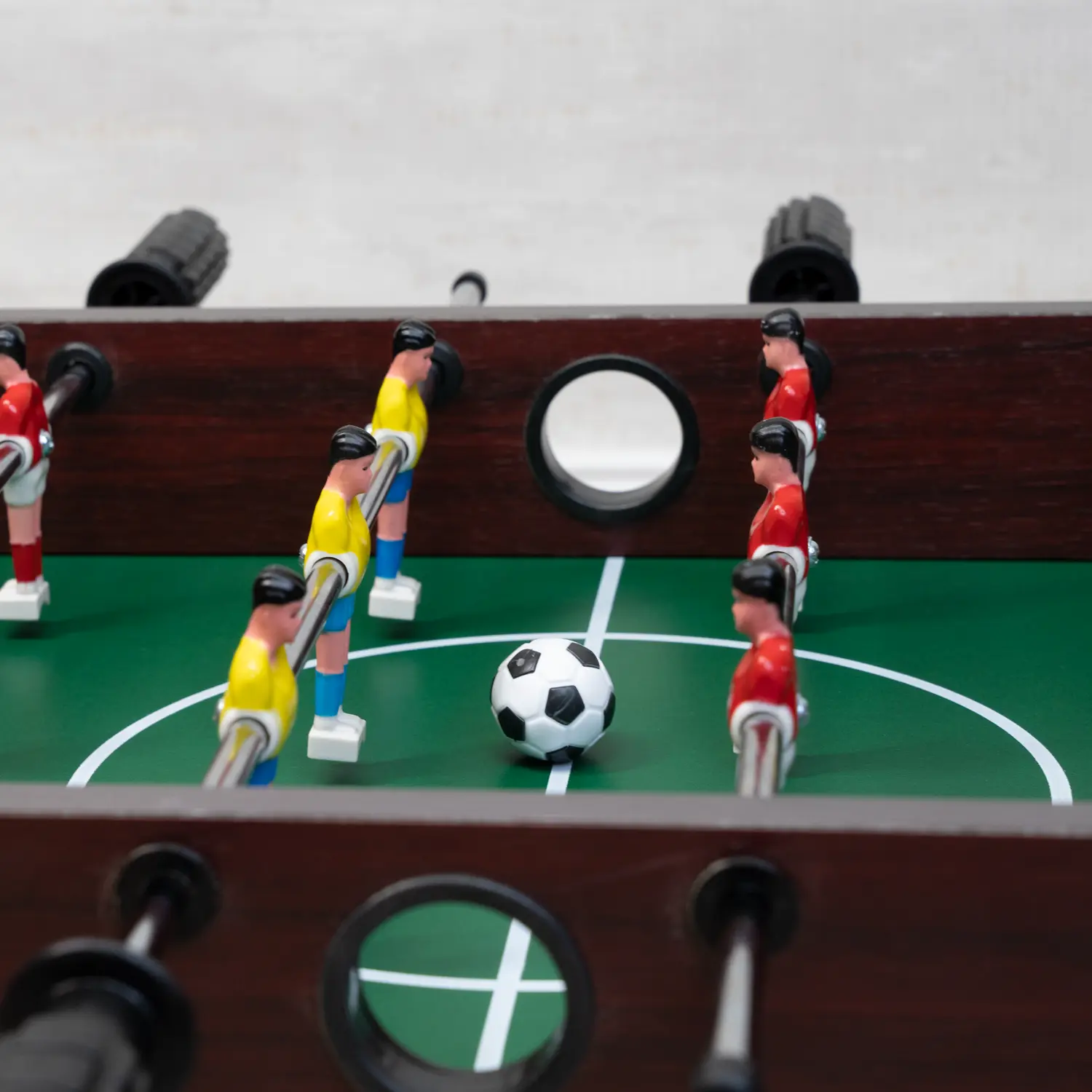 Mini asztali foci, csocsó asztal, csocsóasztal hordozható (8029-WINE-RED)
