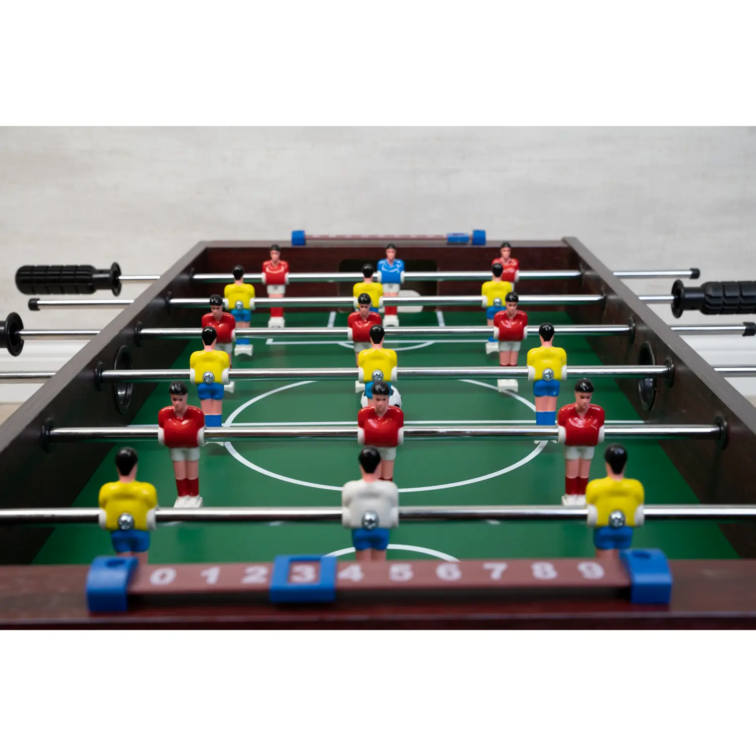 Mini asztali foci, csocsó asztal, csocsóasztal hordozható (8029-WINE-RED)