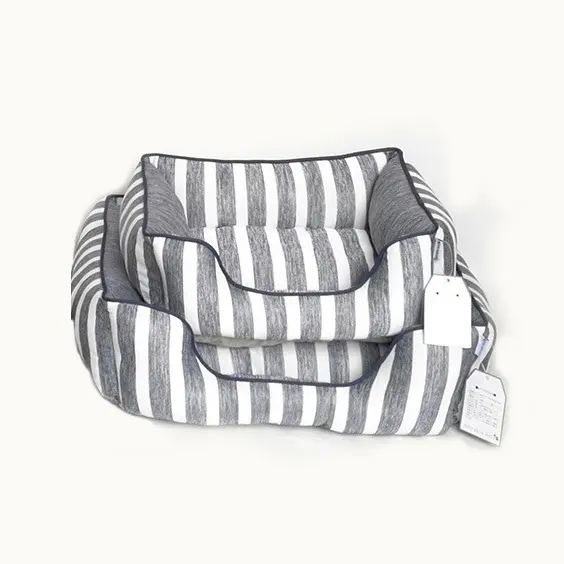 Pelech pre psa, pelech pre mačku, sivý, veľkosť M (PET-BED-STRIPED-GREY-M)