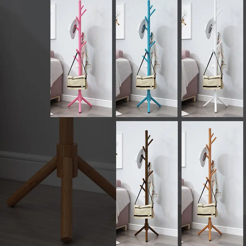 Fa ruhafogas, kalaptartó, kabáttartó állvány háromlábú talppal világosbarna színben (HATSTAND-TRIANGULAR-NATURAL)