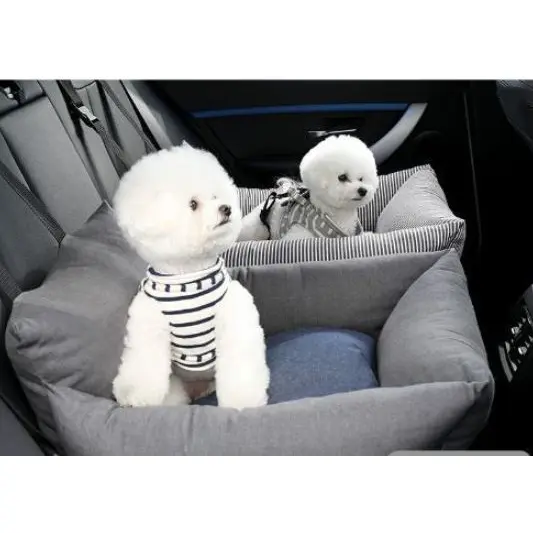 Kutyafekhely, kutyaágy autós ülésre rögzíthető sötétszürke (W-11-DARK-GREY) 65x40x35cm
