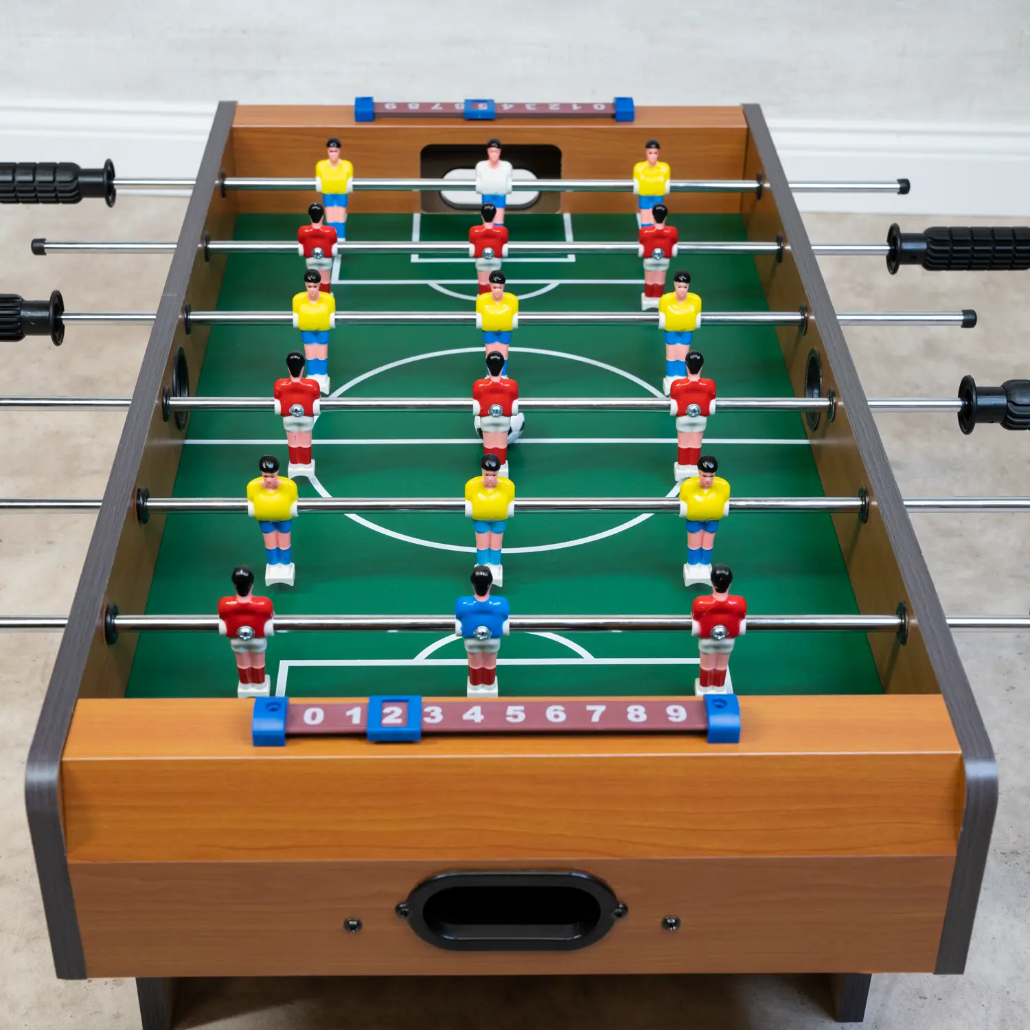 Mini asztali foci, csocsó asztal, csocsóasztal hordozható (8029-WOOD)