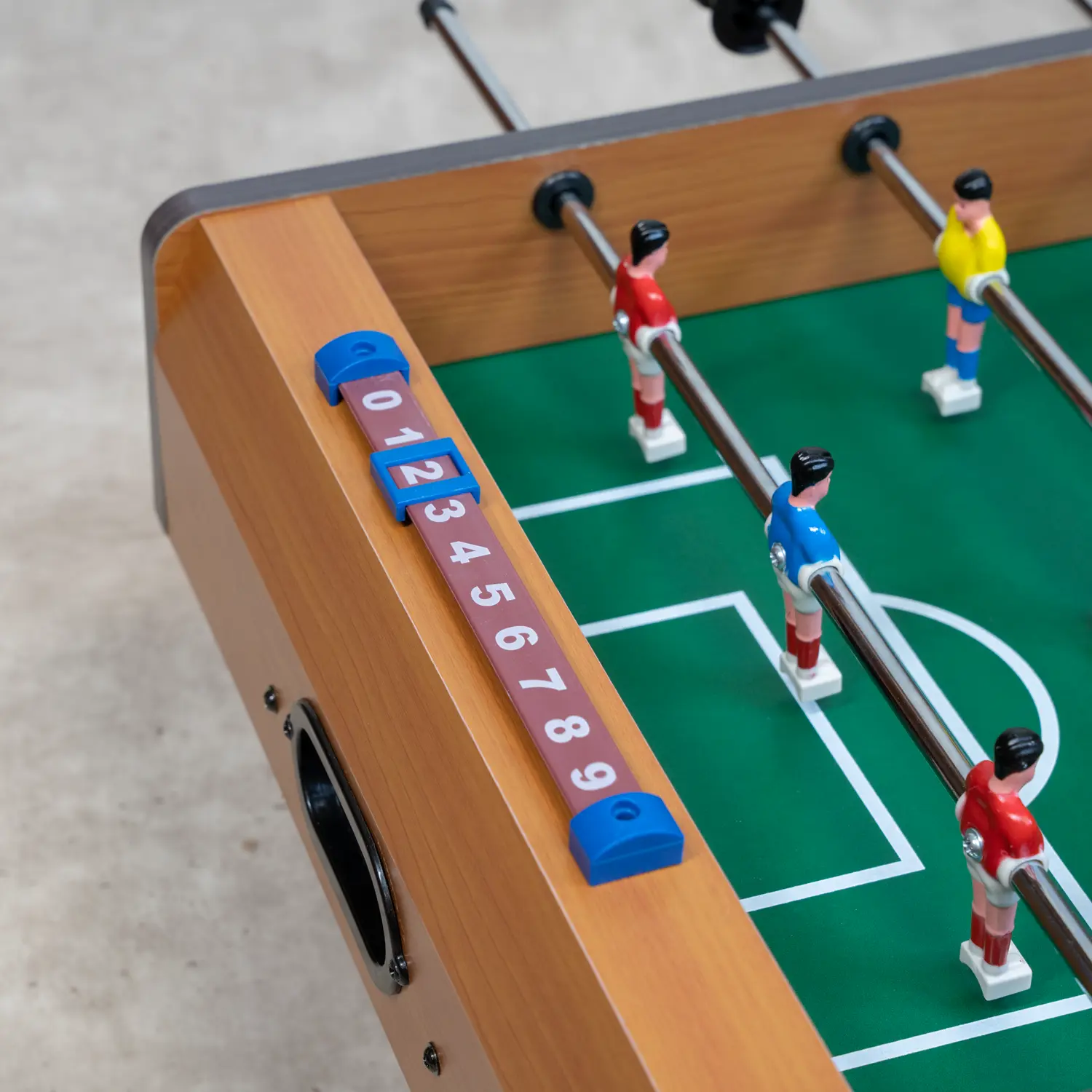 Mini asztali foci, csocsó asztal, csocsóasztal hordozható (8029-WOOD)