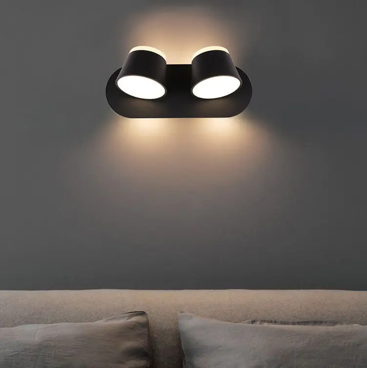 Beltéri fali LED lámpa 2*14W fekete (INDOOR-LED-801-2-BLACK)