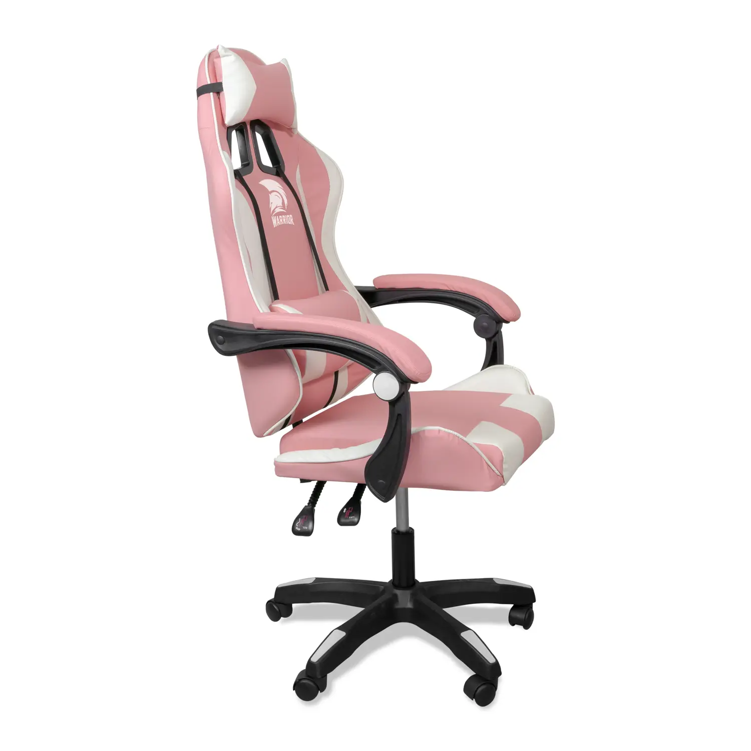 Herná stolička Warrior, otočná stolička ružová (GAMER-BASIC-1-PINK)