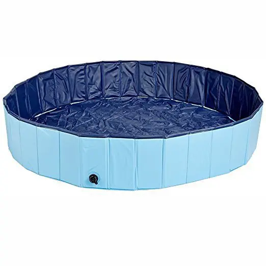 Összehajtható kék PVC kutyamedence 120 x 30 cm (pet-bathtub-blue-120x30)