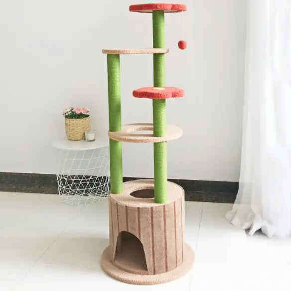 Macskabútor, macskafa, kaparófa sokszintes 130cm (CAT-TREE-6-LAYERS-6)