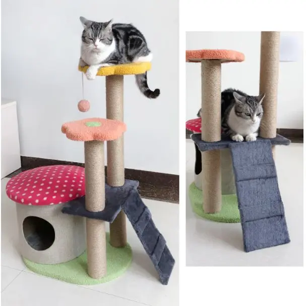 Macskabútor, macskafa, kaparófa sokszintes 88cm (CAT-TREE-4-LAYERS-8)