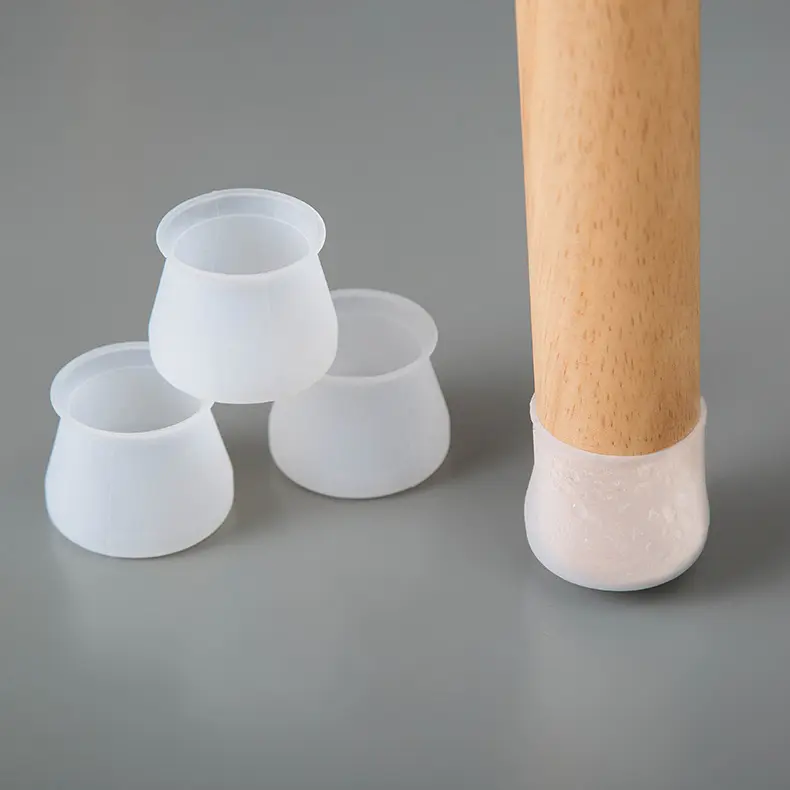Székláb védő 4db fehér filc talppal nagy méretben (chair-leg-cover-felt-round-white-large)