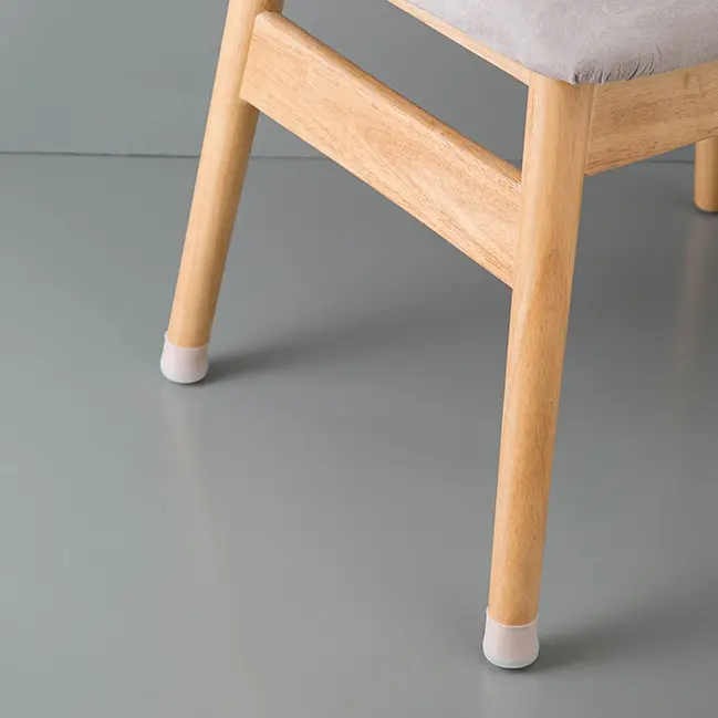 Székláb védő 4db fehér filc talppal nagy méretben (chair-leg-cover-felt-round-white-large)